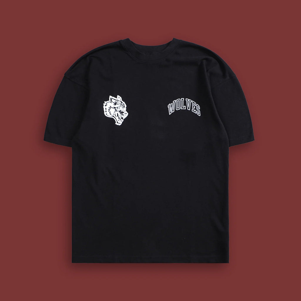 Camiseta extragrande "Premium" de Wolf Loyalty en negro