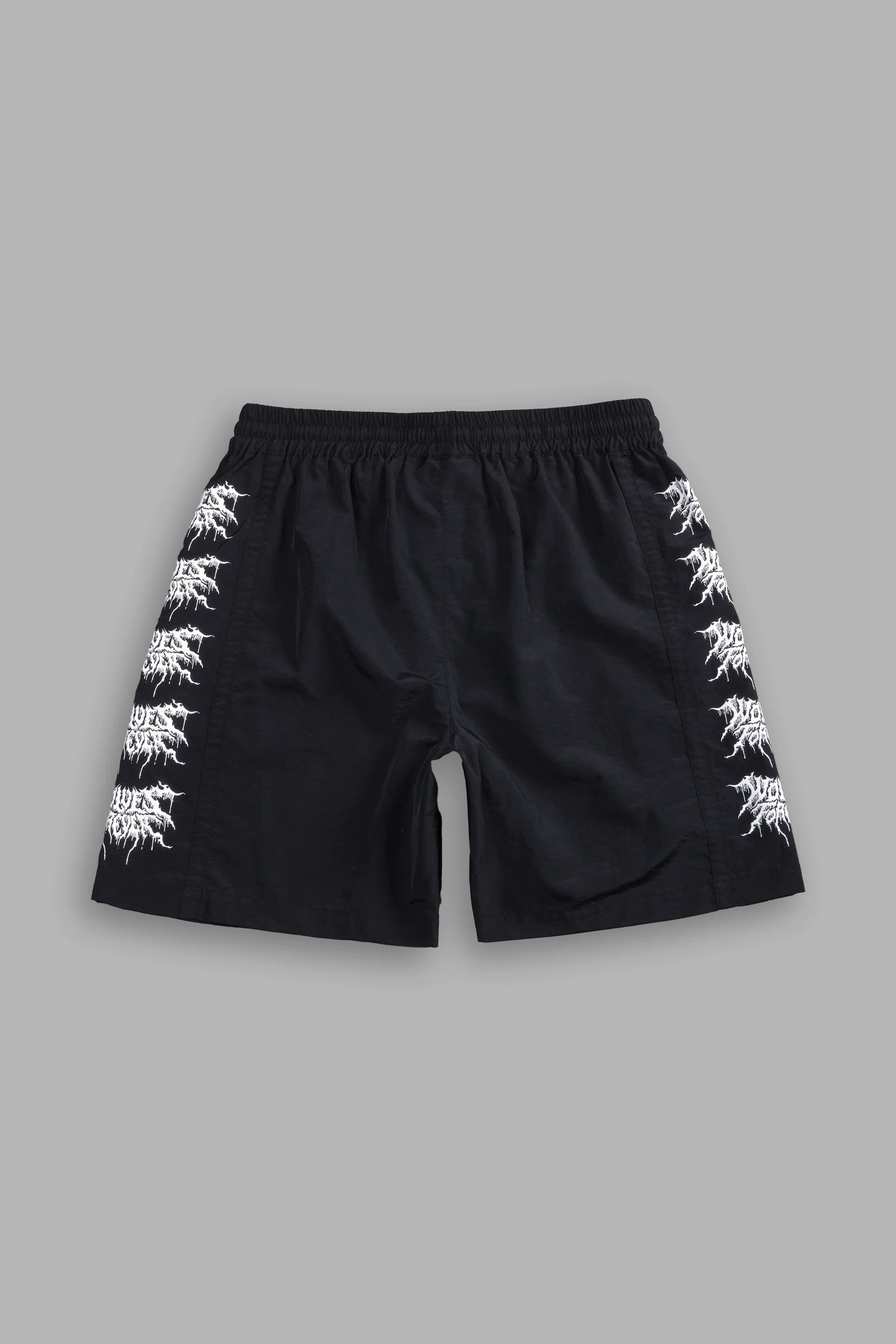 Drip Hesh Remind Track Shorts in Black/White