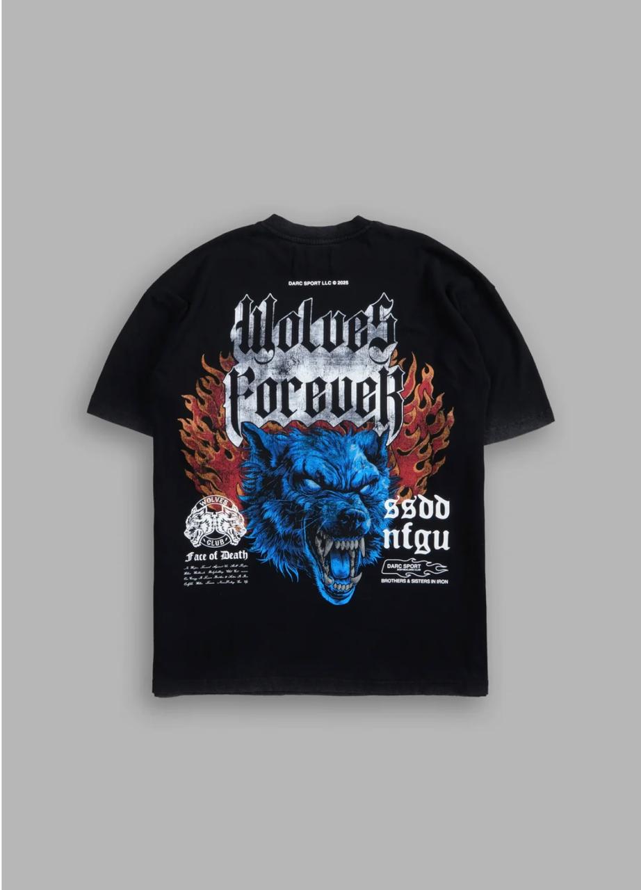 Death Wolf "Premium" Oversized Tee in Black