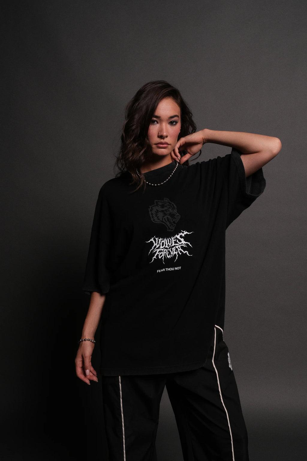 Casted Out "Premium" Oversized Tee in Black