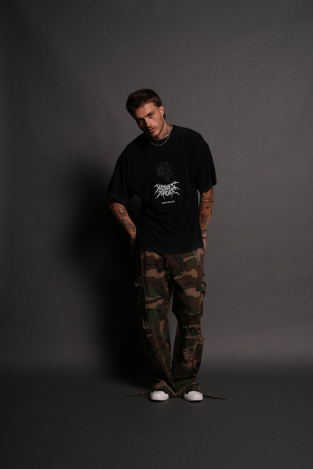 Casted Out "Premium" Oversized Tee in Black