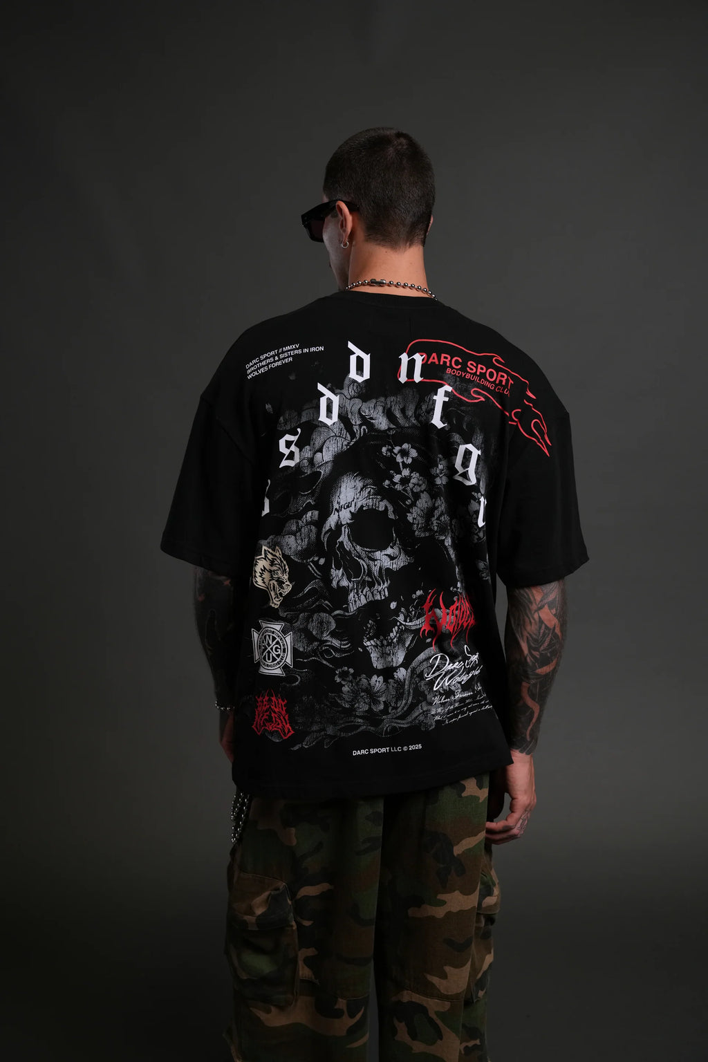 Reaper Blossom "Premium" Oversized Tee in Black