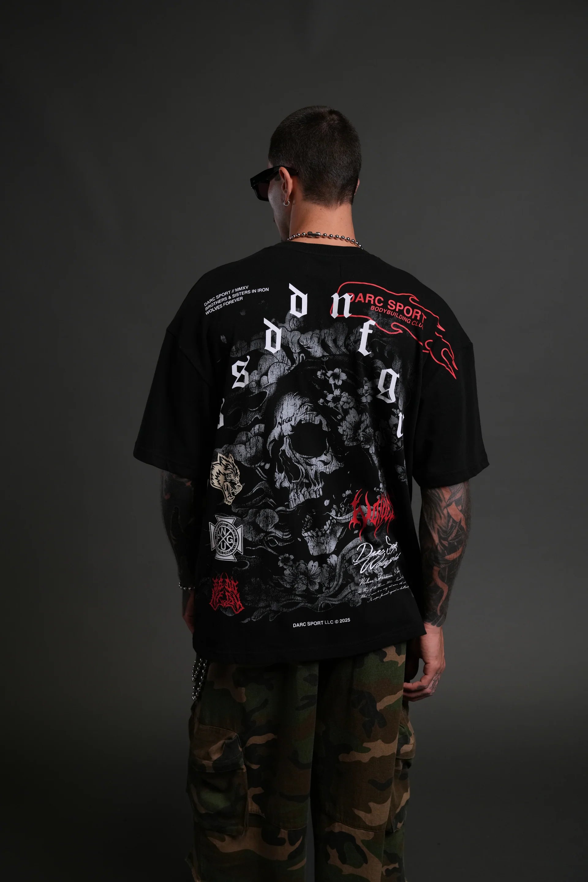 Reaper Blossom "Premium" Oversized Tee in Black